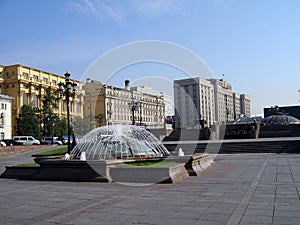 Okhotny Ryad in the center of Moscow