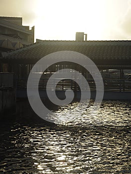 Ishigaki Ferry terminal pier at dawn photo