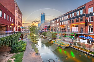 Oklahoma City, Oklahoma, USA cityscape in Bricktown