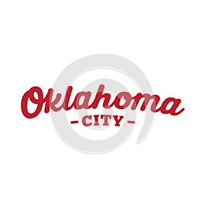 City of Oklahoma lettering design. Oklahoma City, Oklahoma typography design. Vector and illustration.