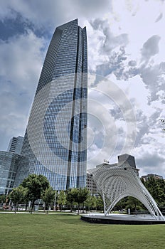 Oklahoma City`s Devon tower and Devon stage