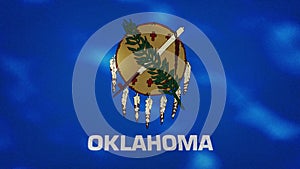Oklahoma dense flag fabric wavers, background loop