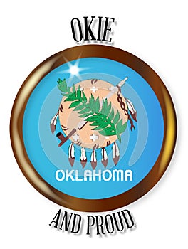 Oklahoma Proud Flag Button