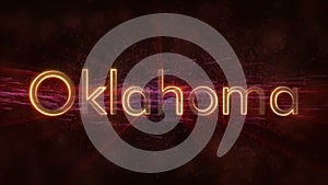 Oklahoma - Shiny looping state name text animation