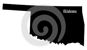 Oklahoma State Silhouette Map