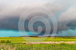 Mesocyclonic updraft of a strom photo