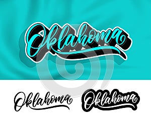 Oklahoma, vector hand lettering design