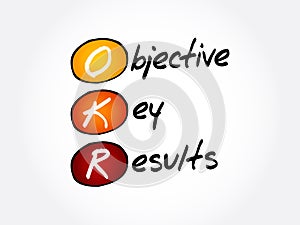 OKR - Objective Key Results acronym