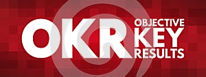 OKR - Objective Key Results acronym concept
