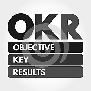 OKR - Objective Key Results acronym concept