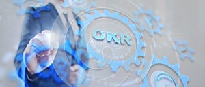 OKR. Objectives, Key and Results. Business target and focus concepts