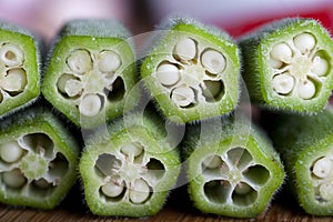 Okra Closeup