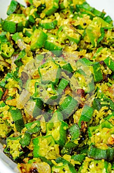 Okra Curry Background