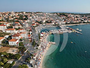 Okrug gornji beach in Croatia from above