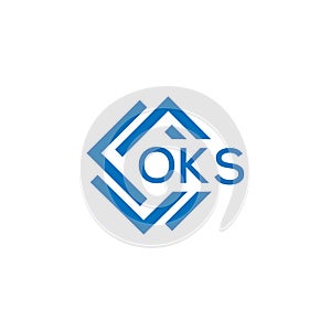 OKS letter logo design on white background. OKS creative circle letter logo concept. OKS letter design.OKS letter logo design on