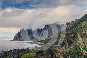 Okshornan, Bull Horns range in Senja, Norway