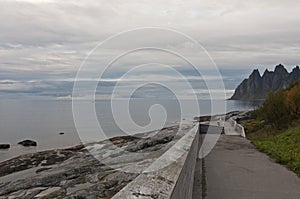 Okshornan, island Senja, Norway