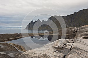 Okshornan, island Senja, Norway