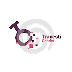 sign for travesti, pixel gender image logo photo