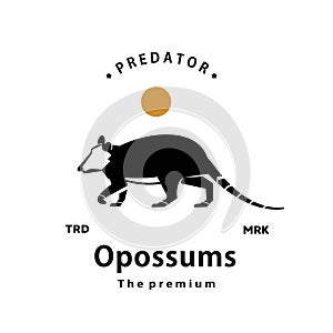 opossums logo vector outline silhouette art icon