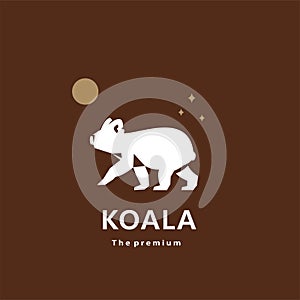animal koala natural logo vector icon silhouette
