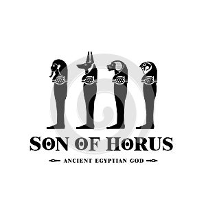 Egyptian god, son of horus imsety, duamutef, hapy, qebehsenuef