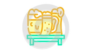 oktober fest beer festival event color icon animation