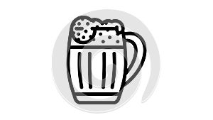 oktober fest line icon animation