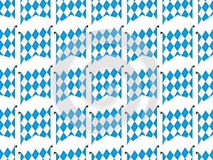 Oktoberfes flags seamless pattern vector illustration blue on white