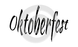Oktoberfest banner. Beer festival lettering typography. Oktoberfest logo, flyer, sticker design element. Vector illustration.