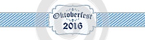 Oktoberfest banner with text Oktoberfest 2016