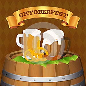 Oktoberfest  beer festival background concept.