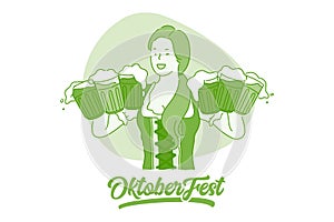 Oktoberfest beer festival concept
