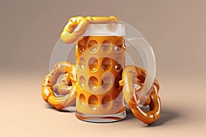 Oktoberfest Beer Festival Concept. Oktoberfest Beer Festival Background. Oktoberfest Beer Festival Theme. Generative Ai