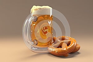 Oktoberfest Beer Festival Concept. Oktoberfest Beer Festival Background. Oktoberfest Beer Festival Theme. Generative Ai