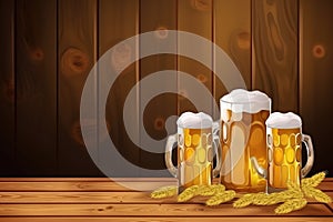 Oktoberfest Beer Festival Concept. Oktoberfest Beer Festival Background. Oktoberfest Beer Festival Theme. Generative Ai