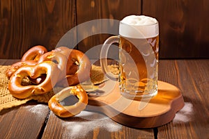 Oktoberfest Beer Festival Concept. Oktoberfest Beer Festival Background. Oktoberfest Beer Festival Theme. Generative Ai