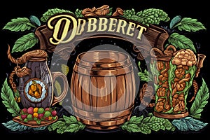 Oktoberfest Beer Festival Concept. Oktoberfest Beer Festival Background. Oktoberfest Beer Festival Theme. Generative Ai