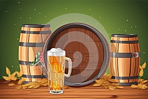 Oktoberfest Beer Festival Concept. Oktoberfest Beer Festival Background. Oktoberfest Beer Festival Theme. Generative Ai