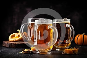 Oktoberfest Beer Festival Concept. Oktoberfest Beer Festival Background. Oktoberfest Beer Festival Theme. Generative Ai