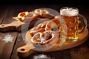 Oktoberfest Beer Festival Concept. Oktoberfest Beer Festival Background. Oktoberfest Beer Festival Theme. Generative Ai