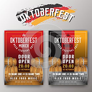 Oktoberfest beer festival flyer and poster template