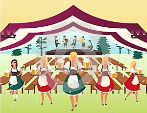 Oktoberfest flat vector illustration