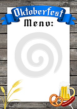 Oktoberfest frame - great as restaurant pricelist