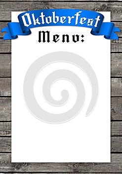 Oktoberfest frame - great as restaurant pricelist