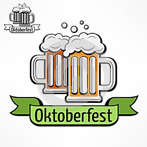 Oktoberfest icon with tape