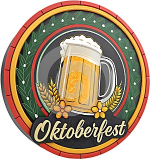 Oktoberfest Munich Germany festival logo clipart for vibrant designs. photo