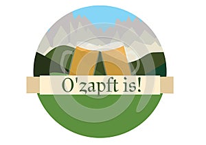 Oktoberfest O`zapft is banner