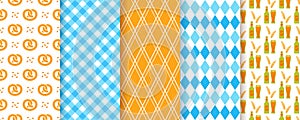 Oktoberfest seamless pattern. Octoberfest backgrounds. Vector illustration