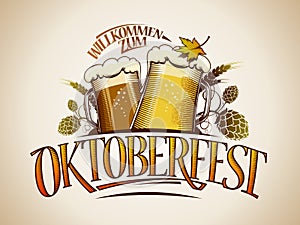 Oktoberfest sign or logo design photo